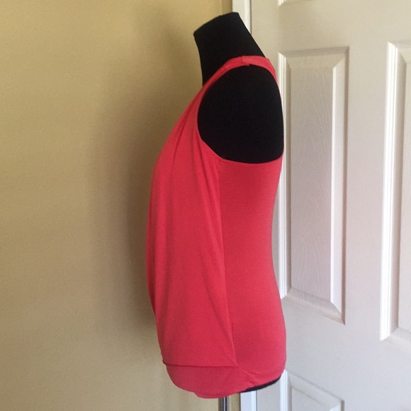 BEBE DOUBLE LAYER DROP NECK RACEBACK PARTY TOP - Picture 14 of 16